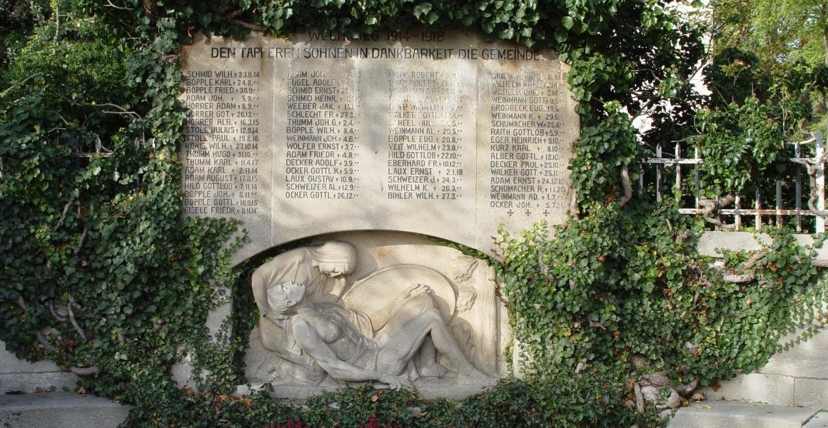 Das Kriegerdenkmal in Bonlanden