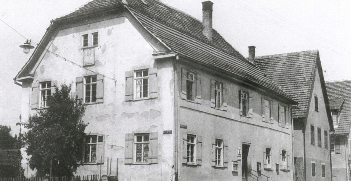 Altes Bild: Die Schule in Bonlanden