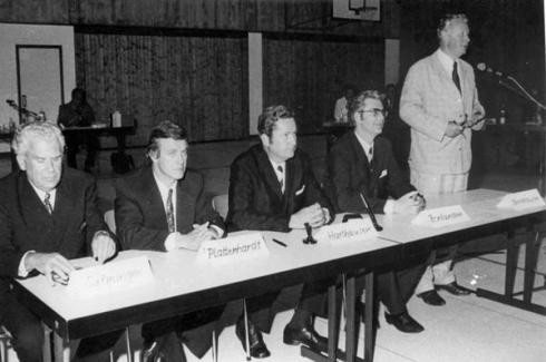 Sitzung bei der Gemeindereform von 1975