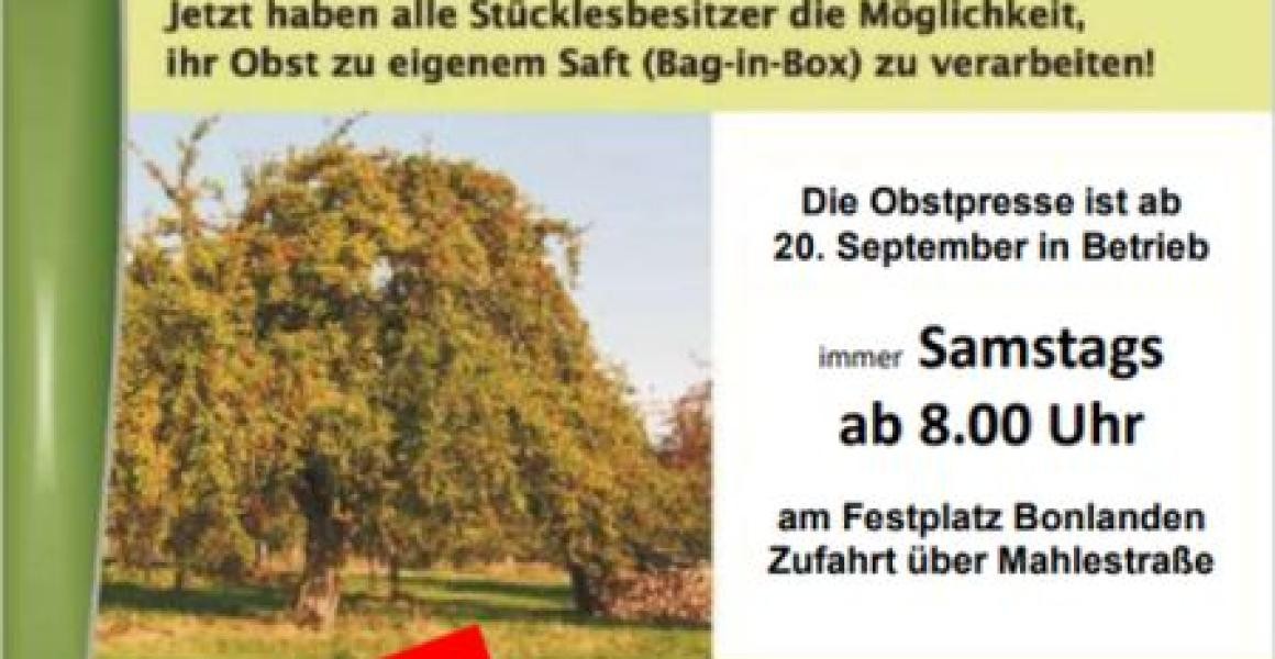 Flyer Obstpresse 2025 Flyer Obstpresse 2025