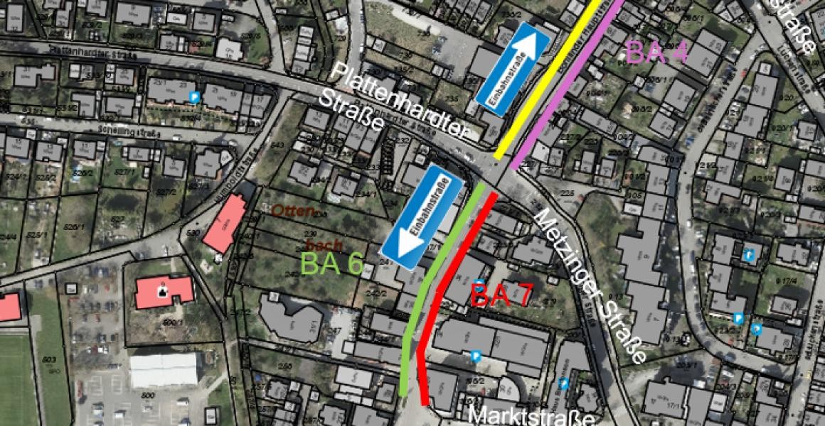 Geobasisdaten: Stand Juni 2026, © LGL Baden Württemberg (www.lgl-bw.de) Orthofoto © Stadt Filderstadt Stand Juni 2026 Skizze der einzelnen Bauabschnitte