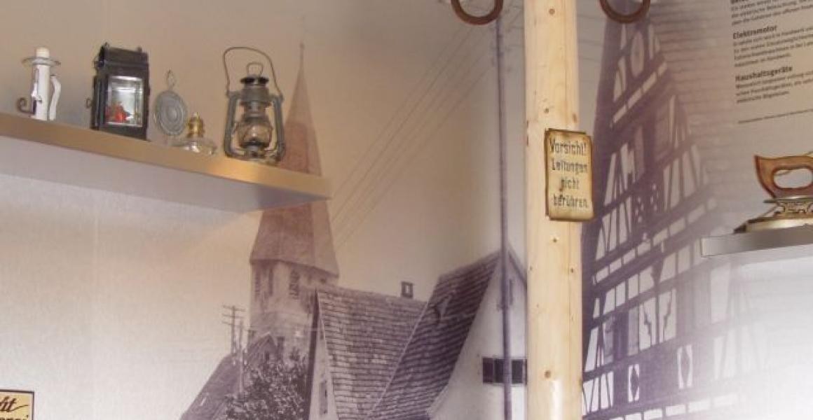 Hier wird die Geschichte der Filderorte im 20. Jahrhundert vorgestellt. Dies zeigt sich auch an der Darstellung, den aluminium-farbenen Ausstellungstafeln.