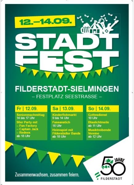 Plakat: Stadt Filderstadt Programm des Festes