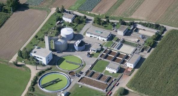 Die Kläranlage von oben