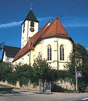 Blick auf die Antholianus Kirche