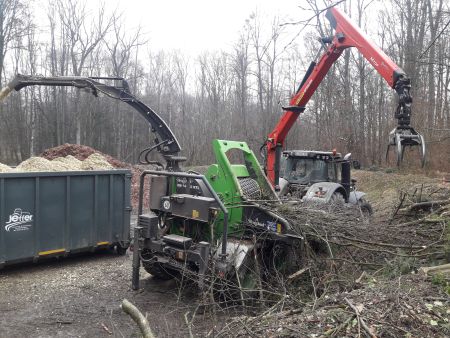Herstellung von Holzhackschnitzeln 