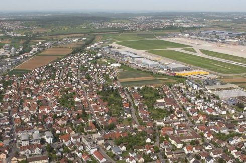 Luftbild Filderstadt-Bernhausen mit Filder-Airport-Areal