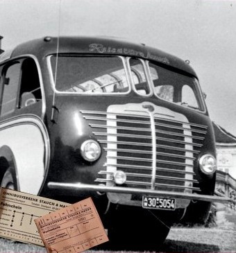 Historischer Omnibus der Firma Karl Stauch