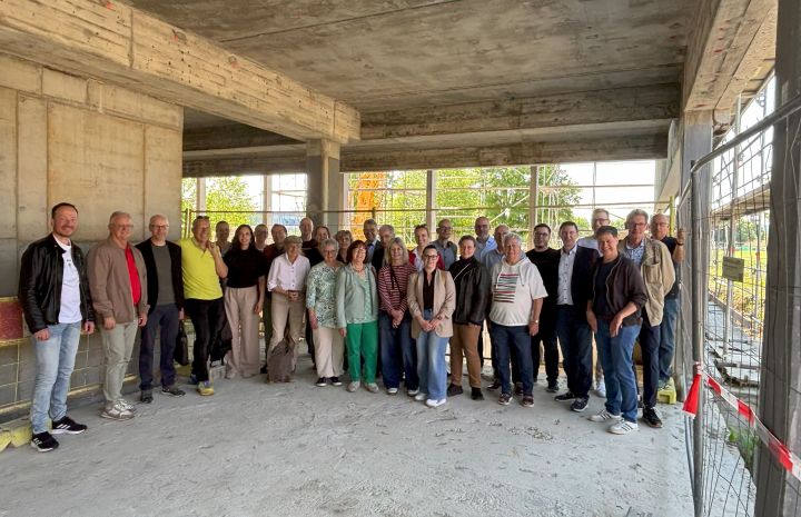 Foto: Susanne Abel Beuschergruppe auf der Baustelle