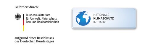 Logos des Bundesministeriums für Umwelt, Naturschutz, Bau und Reaktorsicherheit und Nationale Klimaschutz Initiative