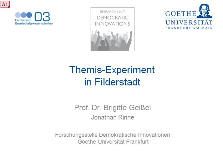 Das Foto zeigt die Auszeichnis zum Themis-Experiment in Filderstadt von der Göthe Universität