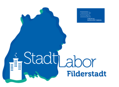 Das Bild zeigt das Logo des Stadtlabors. Das Bild ist auch eine Verlinkung auf die Seire www.inklusive-quartiere.de